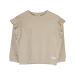 baje studio Vitoria hartjes trui beige meisjes