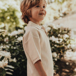 baje studio fygo polo korte mouwen beige