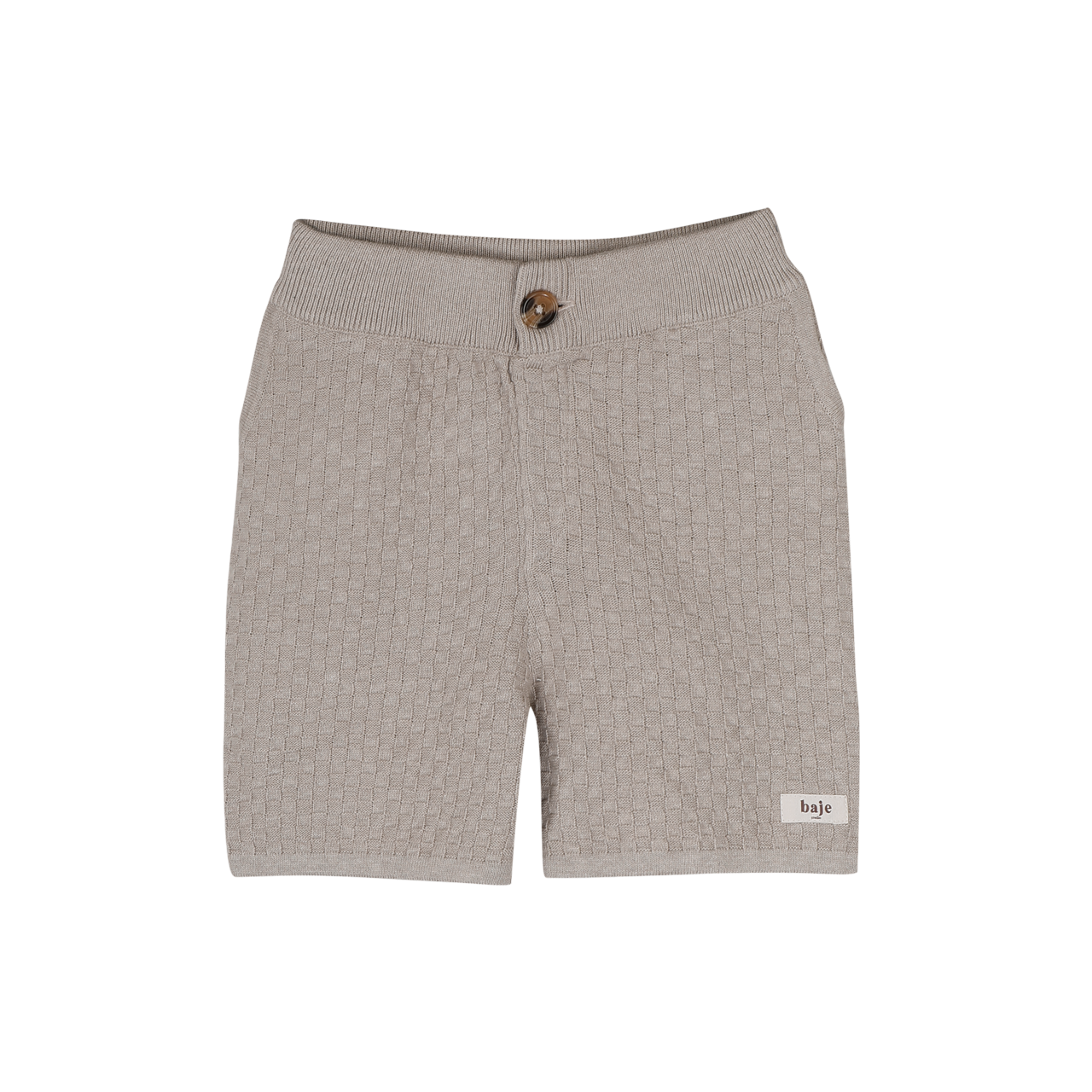 baje studio gebreide mozi short taupe gray