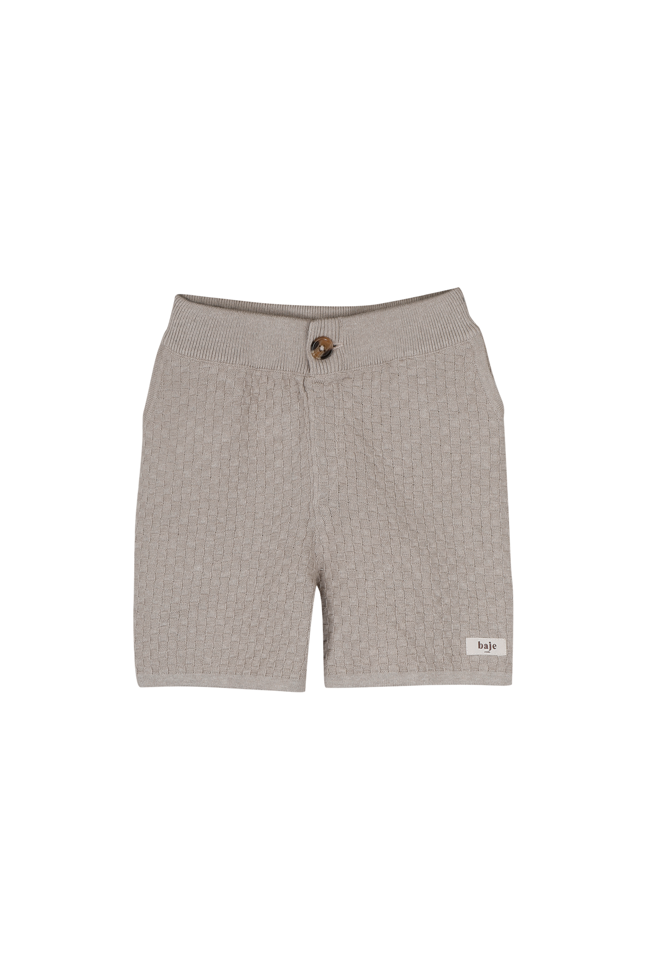 baje studio gebreide mozi short taupe gray