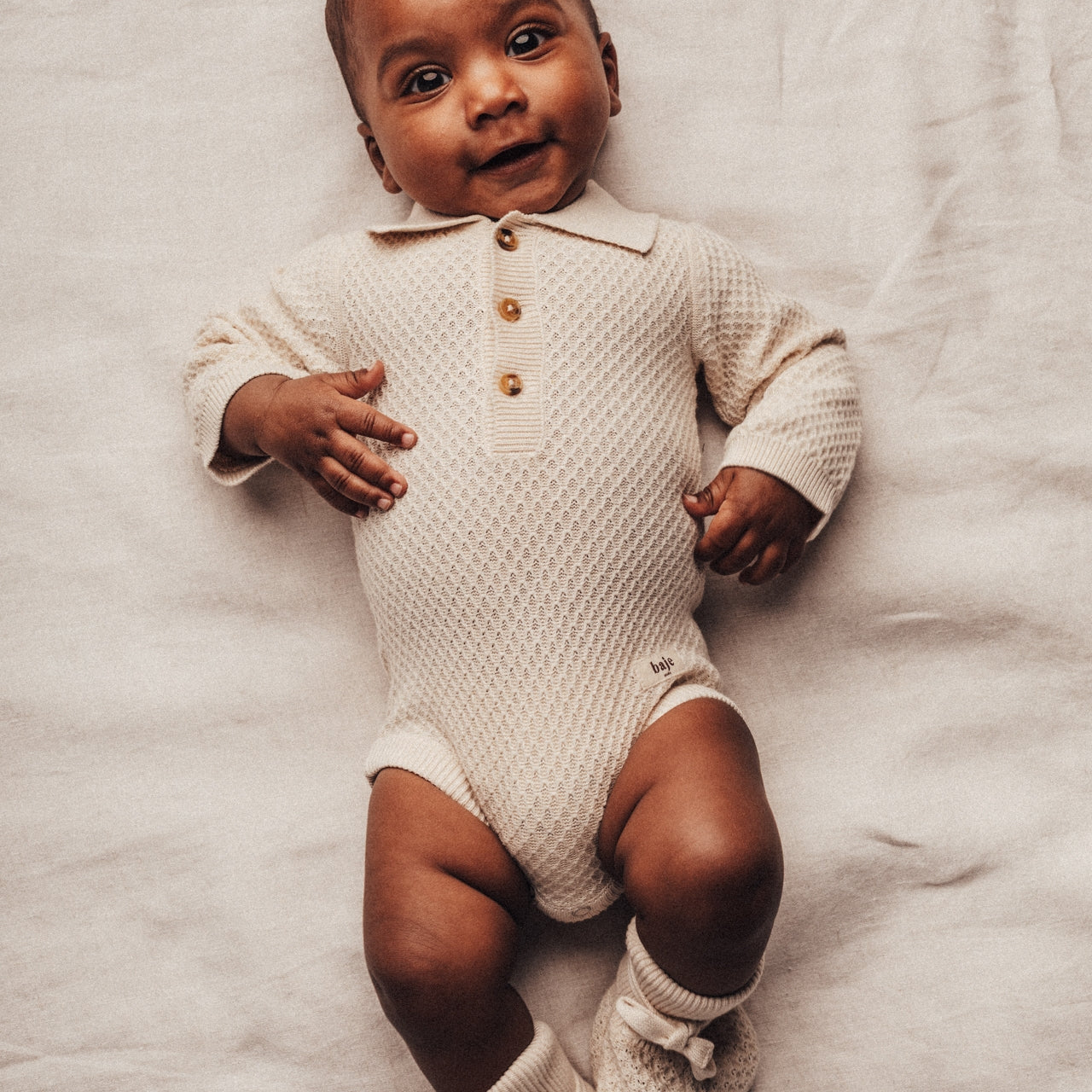 baje studio gebreide romper zalain beige