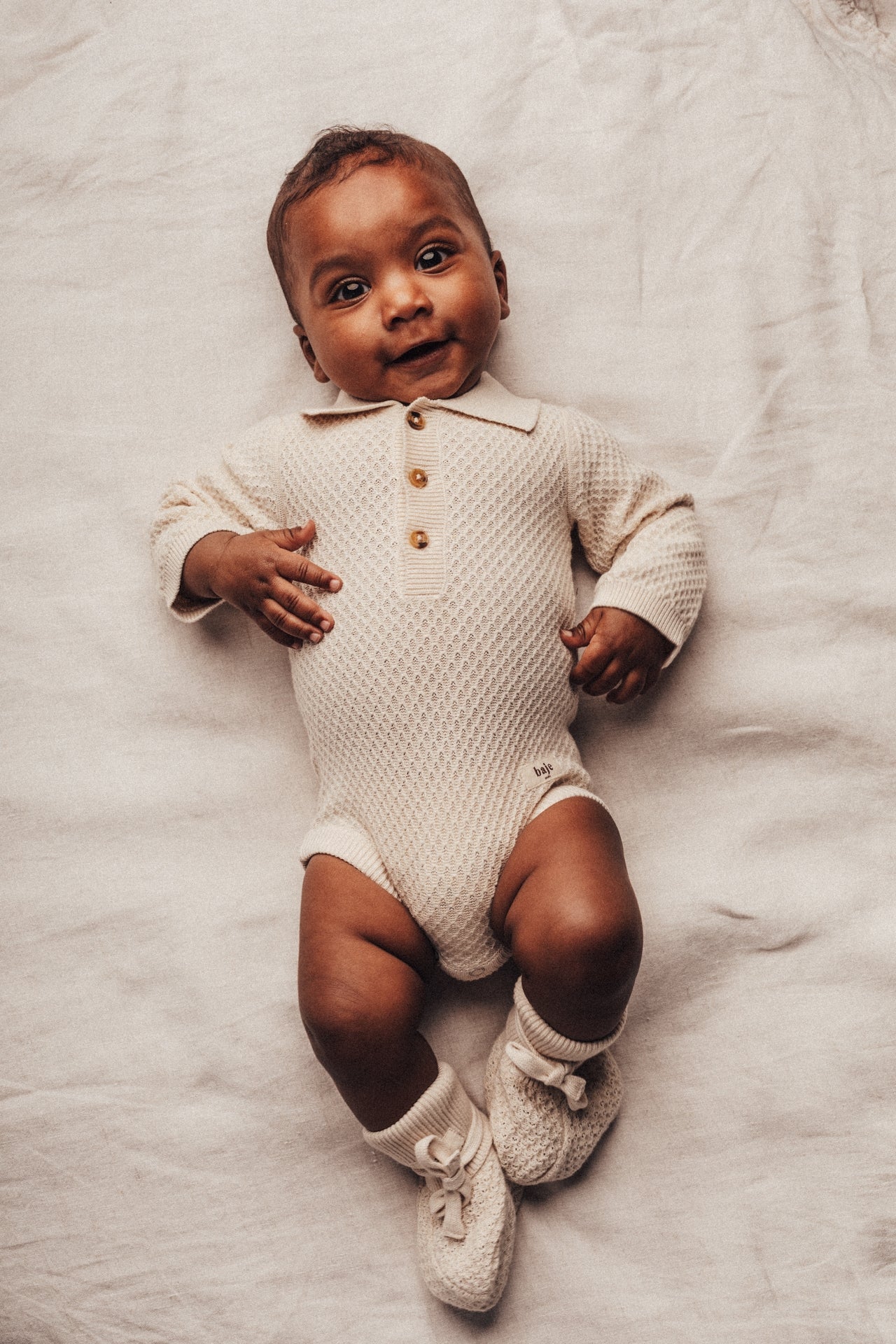 baje studio gebreide romper zalain beige