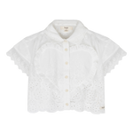 baje studio louni blouse ruffles en kant wit