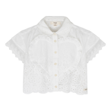 baje studio louni blouse ruffles en kant wit
