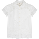 baje studio lous jurk wit met ruffles