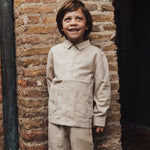 baje studio mace linnen blouse beige jongens