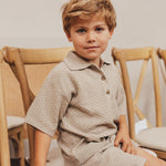 baje studio milo Polo en mozi short taupe gray 