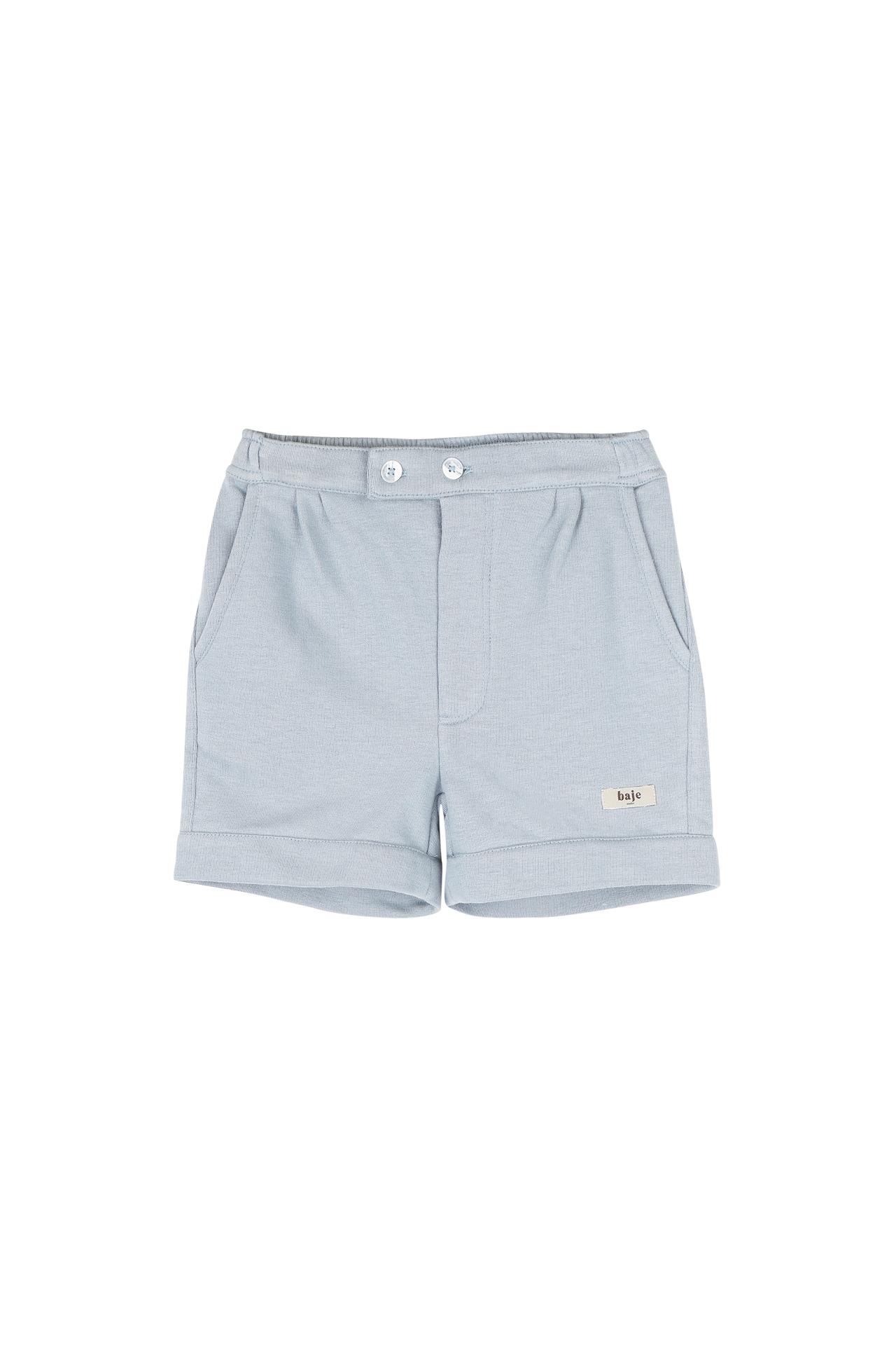 baje studio mino sweat short broekje jongens lichtblauw