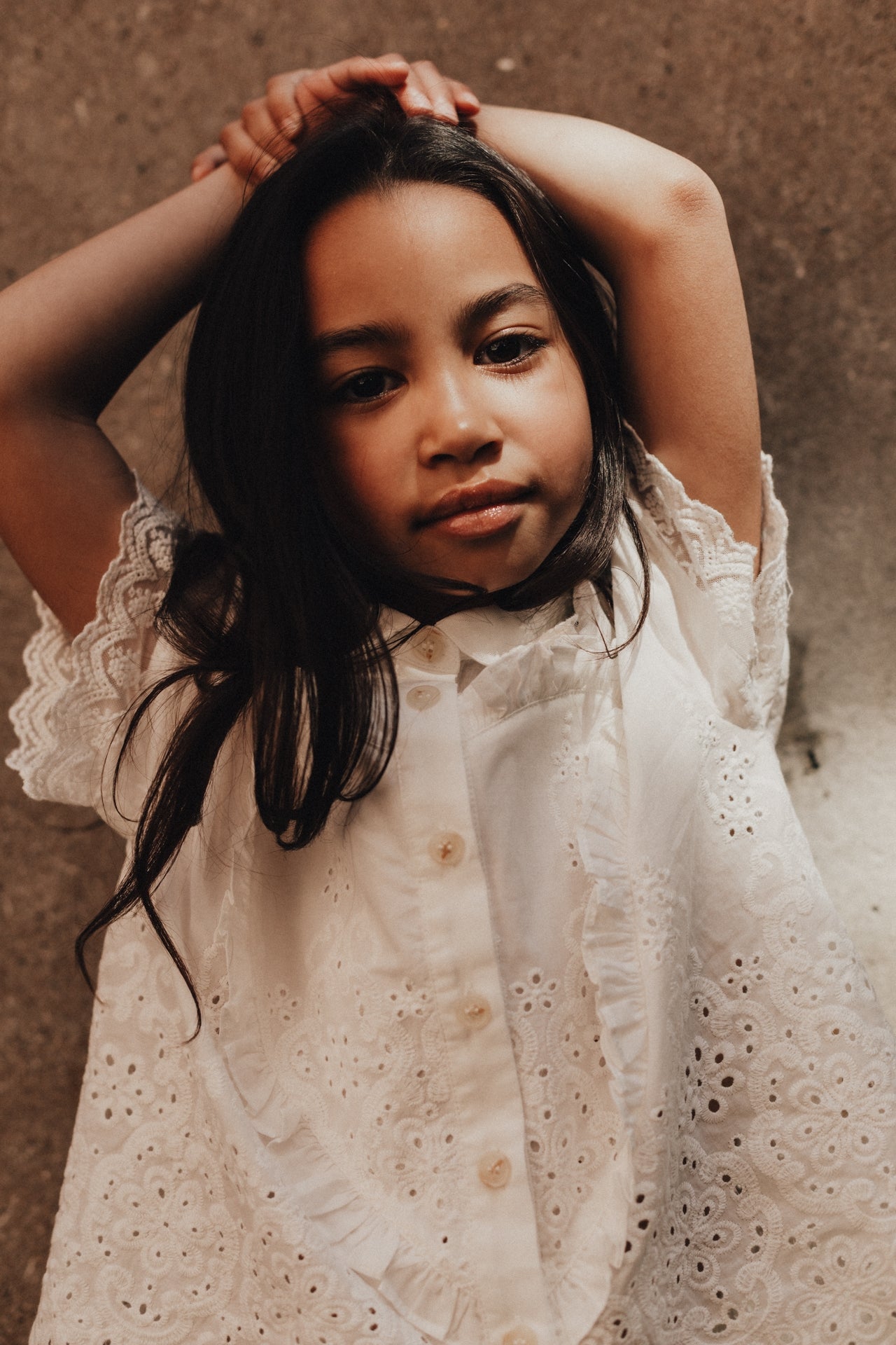 baje studio witte louni blouse met hart meisjes