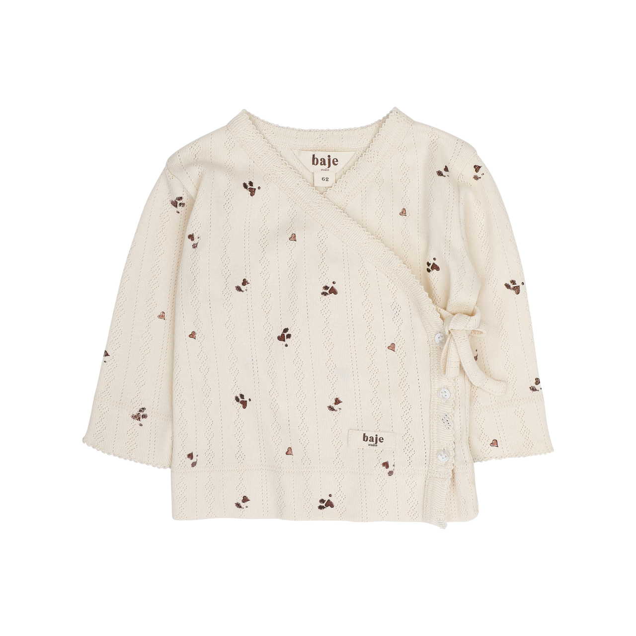 baje studio zoa overslagshirt meisjes hartjes