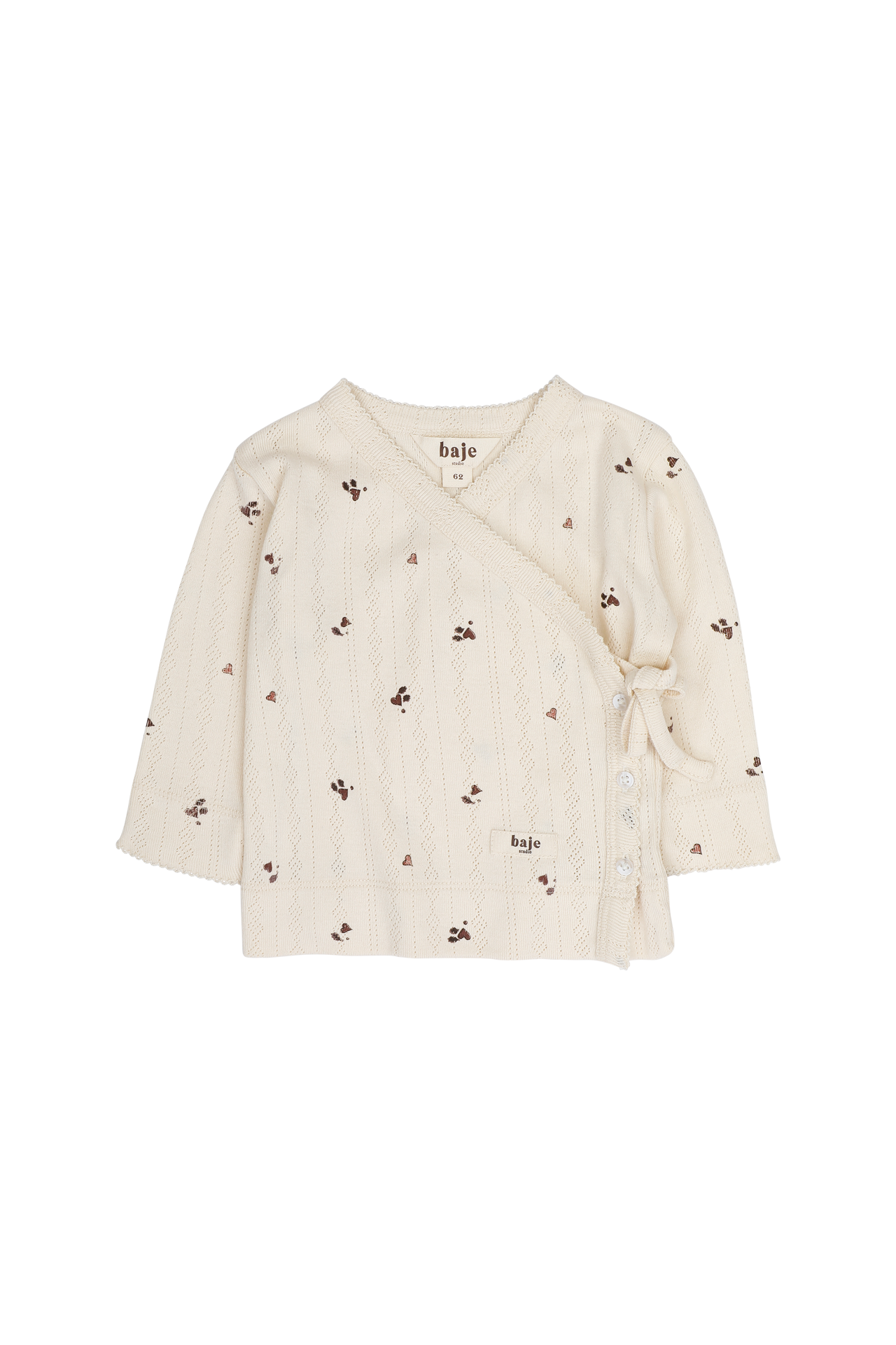 baje studio zoa overslagshirt meisjes hartjes