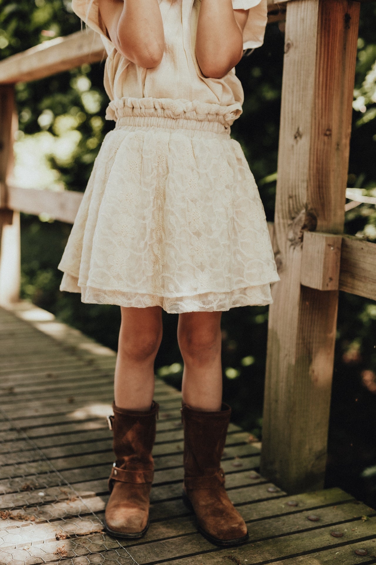 baje studio witte kanten rok mira